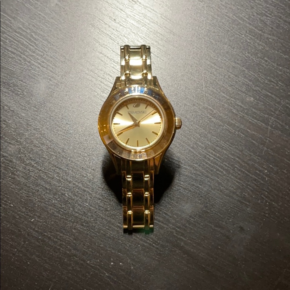Swarovski gold crystal watch
